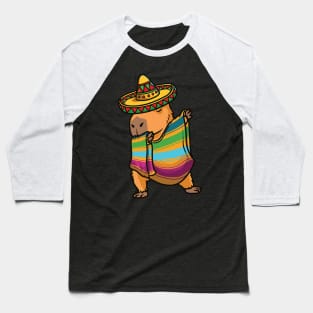 Mexican Dancing Capybara Baseball T-Shirt